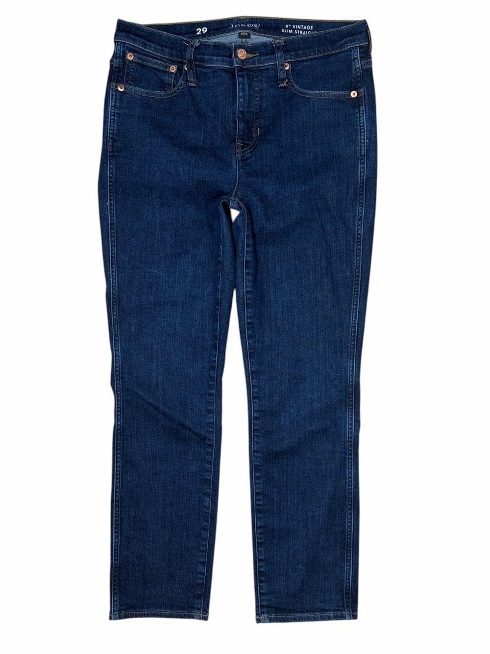 J. Crew Womens 9” Vintage Slim Straight Dark Denim Classic Jean